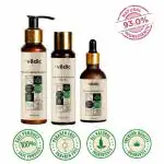 Lovedic Vedix Customized Hair Fall Control for Normal/Oily Hair-Dry Scalp & Curly Hair-Customized Ayurvedic Hair Care Regimen-3 Product Kit-Anti Hair Fall Oil Fenugreek + Sesamum & Shampoo - Hair Growth Serum