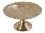 4B INTERNATIONAL_Handcrafted Ethnic Bell Metal Serving Dish With Stand (Ban Kahi) - 1500 Grams