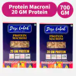 Desi Label Protein Macaroni Pasta High Protein Healthy Diet | MAIDA FREE , HIGH FIBER, LOW GLUTEN, EASY TO DIGEST, DIBETIC FRIENDLY And CHOLESTROL FREE PASTA| Pure Natural Durum Wheat, Rich In Fiber- 350 gm