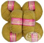 Simi Enterprise Mustard Acrylic Wool, Baby Wool 4 Ply Wool Ball Hand Knitting Wool, Art Craft Soft Fingering Crochet Hook Yarn-Art-Gi (Pack Of 16)