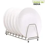 LaOpala Diva Classique Cosmo Full Dinner Plate Set (White, 11 inch) - Set of 6 pcs