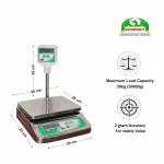 ECOBRIGHT 30KG Stainless Steel Tabletop Dual Display Weighing Scale