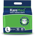 Kare Med White Cotton Adult Diapers - L, 20 Pcs (Pack Of 2)