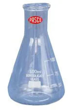 Pasco Borosilicate Glass Conical Flask For Scientific And Multi Purpose Use, 100 Ml