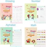Lunavisor Stlish Magic 4 Practice Books, 10 Refills With Pen For Preschoolers