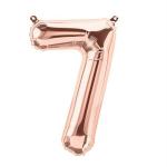Hippity Hop Rubber Rose Gold Hop Numbers Foil Balloon