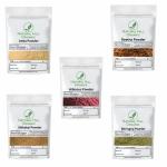 Natural Hill Organic Hair Care Combo Powder Amla , Shikakai ,Reetha, Bhringraj ,Hibiscus 250g Pack Of 5 Each 50g | Preservatives - Free | With Imli seeds powder 50gram