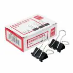 Deli Effortless Black Binder Clip 19mm pcs for Office, Home, School, and Other DIY 36pc Set
