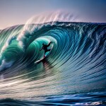 Love Creation 12x18 Size poster print for creative wall art- oceanic-waves-digital-art-print-6997(Non Sticker)