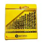 MAF 1-10MM DRILL BIT SET YELLOW CASE WOOD METAL 19PCS (SET OF 1)