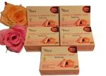 WAIBA PACK OF 5 SANDAL/TURMERIC HANDMADE HERBAL SOAPS