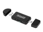 Tech Gear USB 2.0 High Speed 2 in 1 Type c otg Card Reader SD / Micro Sd Reader