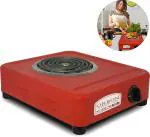 Orbon Deluxe Commercial 2000W, 1 Burner Radiant Electric G Coil Hot Plate| Cooking Stove| Heater, Red