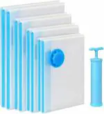 4 PCS Reusable Vacuum Storage Space Saver Bags for Clothes Travel Sealer Bag-2S(50x60CM)2M(60x80CM) Incomplete