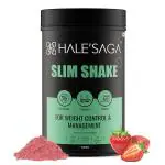 Halesaga Protein Powder for Weight Loss, 100% Vegan Meal Replacement Shake with Herbs, Vitamins & Minerals, Premium Slim Shake for Weight Loss & Management - 500g Strawberry Flavor