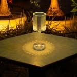 Xergy Crystal Table Lamp,3 Color,Touch Control and Usb Rechargeable,3-Levels Brightness Room Decor