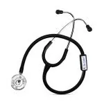 Dr. Odin Basic Stethoscope with extra Diaphgram and Ear Knobs, Original Best Quality Gift for Doctor and Veterinary (Black)