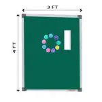 ALKOSIGN Platinum Series Resin Coated (3ft x 4ft) Magnetic Green Chalk Board/Writing Board for Home, School & Office