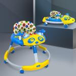 NHR Kitty Baby Walker with Music & Rotation Wheels, Activity Walker for0 to 2 years, Kids (Blue)
