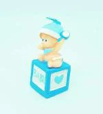 My Party Suppliers Blue Baby Boy Happy Birthday Scented Genius Cake Candle