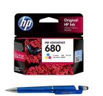 HP 680 Tri-color Original Ink Advantage Cartridge With ITGLOBAL 3in1 Multi-Function Pen