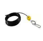JFG 5mm 4 Meter Black Rubber PU Coated Gym Machine Cable Wire Locking for LAT Pull Down Machine