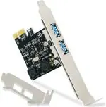 PremiumAV PCI Express Card with 2 USB 3.0 for Desktop/Laptops, Black