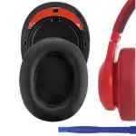 Crysendo Black Leather Headphone Cushion For Jbl E55Bt