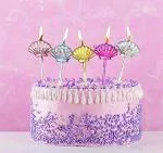 SHANAYA Decorative Metallic Wax Birthday Candles Set (7.5cm x 3.5cm x 1cm))