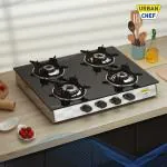 Urban Chef ISI certified Blaze Luxe Stainless Steel Manual Gas Stove (4 Burners)