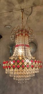 SHRI MAHAL ANTIQUES Round Incandescent Chandelier