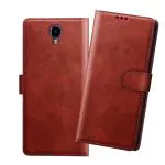 HANIRY Flip cover For Infinix Note 4 flip cover / Infinix X572 flip cover / Brown