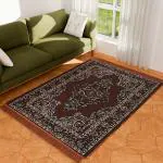 Kuber Industries Carpet | Velvet Floor Mat | Carpet for Hall | Carpet for Living Room | Carpet for Bedroom | Area Rug | Solid Prayer Mat |Heavy V.V Carpet | 5x7 Feet | Dark Brown