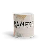 Rish Ramesh Texture Name Theme Printed Multicolor Ceramic Coffee Mug, 350 Ml