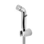 CUROVIT Daisy ABS Health Faucet Silver Color Chrome Finish Leak Proof Hygiene Spray with ABS Holder and 1 m Stainless Steel Extra Heavy Flexible Pipe for Toilet Seat