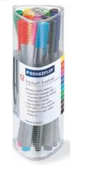 STAEDTLER Triplus 334 PR12 Triangular 0.3mm Fineliner Pen (Pack of 12, Multicolor)