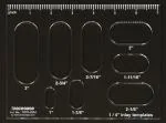 Traceease 1 PC Rectangle Stencil with 8 Oval Geometric Inlay Template 7.2