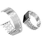 D'Wild Stainless Steel Smart Watch Strap for iWatch Series 8, 7, 6, 5, 4, 3, 2, 1 SE (Silver)