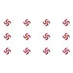 Comet Busters Red Swastik Design Bindis With Stone (9mm) (BIN1138) Pack of 1