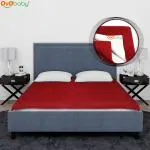 OYO Baby Waterproof bed protector sheet mattress protector baby Dry sheet Double Bed Size (260cm X 200cm, Maroon)