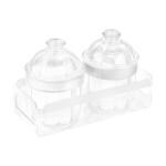 Trueware Silver Plastic Serving Set o f 2 Pcs With Tray - 500 Ml