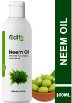 Edith Naturals Pure Neem Oil for Hair & Skin Remove pimples, acne and cure any fungal infection Hair Oil (100 ml)