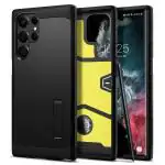 Spigen Tough Armor Back Cover Case Compatible with Galaxy S22 Ultra (TPU + Poly Carbonate | Black)