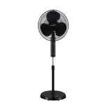 V-Guard Esfera 3 Blade Pedestal Fan With Remote Control | Adjustable Height, Tilt And Speed | High-Speed 100% Copper Motor | Powder Coated Metal Grill | Black | 40 cm (400mm)