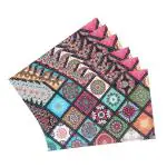 Dakshya Industries PVC Printed Dining Table Placemats Set of 6 Multicolor