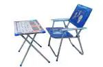 S.S Steelo Art Multipurpose Printed Foldable Table and Chair Set for Kids Blue