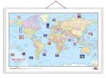 GO WOO World Political Map Educational Posters for Exam preparations
