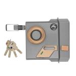 Godrej Locks Rim Lock I Altrix EXS+ I 1CK Latchbolt I Royal Titanium Finish I for Inside/Outside Opening Door & Left/Right Handed Doors I 4 Keys I 15 Year Warranty I Auto Locking I Free Installation*