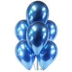 Hippity Hop Blue Silver Chrome Balloons (Pack Of 5)
