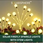 SOLARSPHERE Solar Firely Sparkle Lights - with Stem Light | IP65 Waterproof | Perfect outdoor decoration | Pack of 2